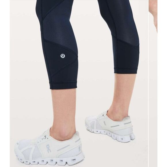 Lululemon Pace Rival Crop *Full-On Luxtreme 22"True Navy Size 4 - Picture 12 of 13